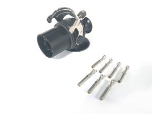 Quality Black EBS European Trailer Plug Crimp Type Connect With 7 Pole Socket wholesale