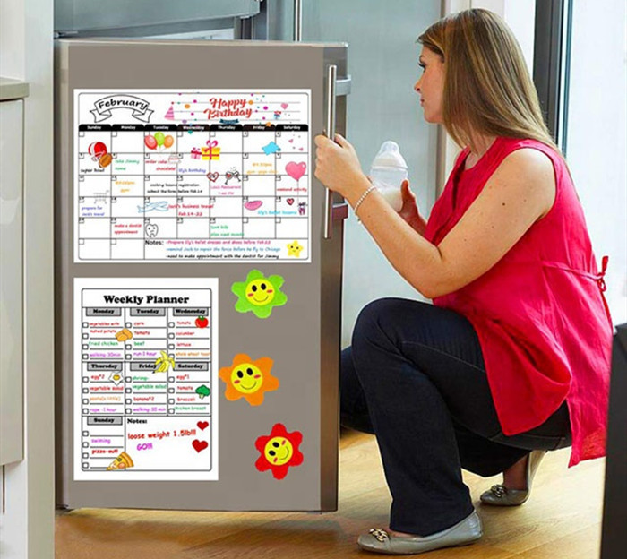 Kitchen Fridge Magnetic Dry Erase Whiteboard Sheet With Stain Resistant Technology
