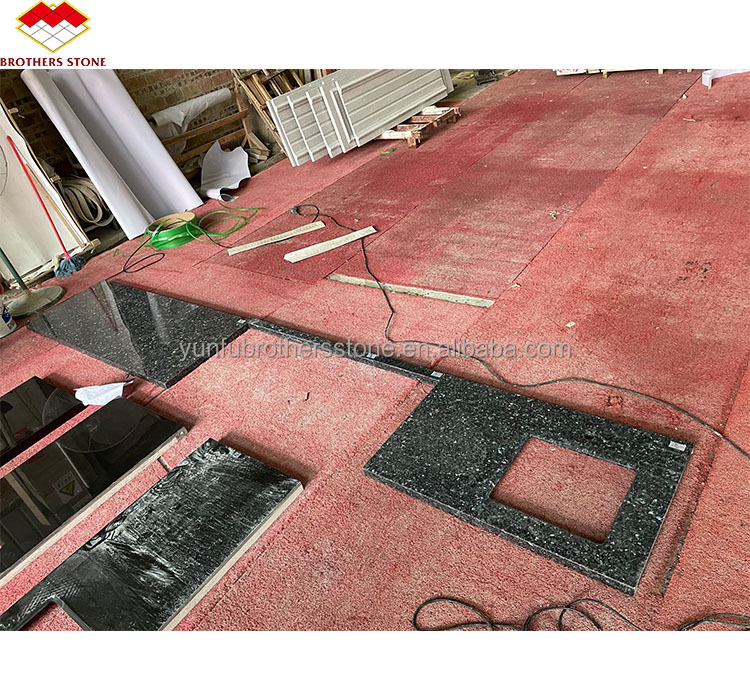 Modern Blue Granite Stone Slabs Prices for Natural Blue Pearl Countertop Renovation