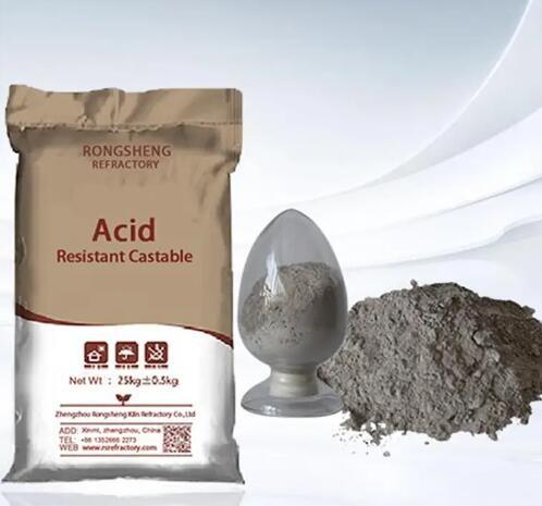 Cheap High Strength Wear Resistant Acidproof Castable Acid Resistant Refractory Castable For Induction Furnace for sale