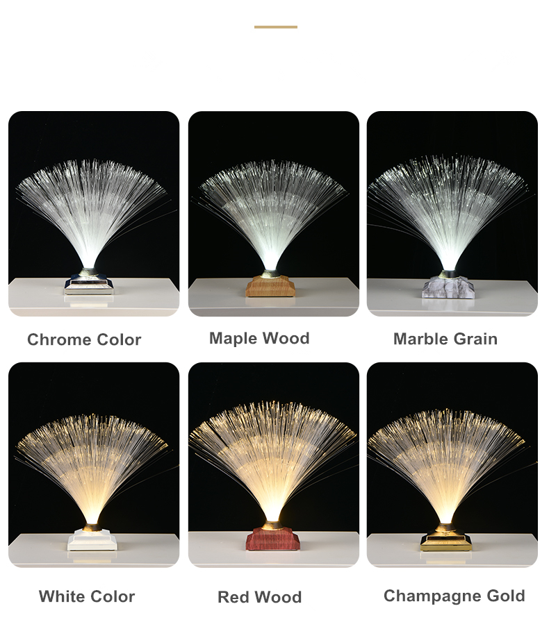Remote Control Colorful Christmas Xmas Party Decor Luminous Flower Lamp Gradients Led Optic Fiber Star Light