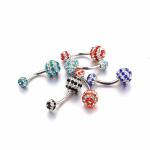 Wholesale Factory Price Fancy Ferido Ball Design Belly Navel Rings Piercing