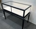 Stainless Steel Matte Black Jewelry Store Counter With Led Light Smart