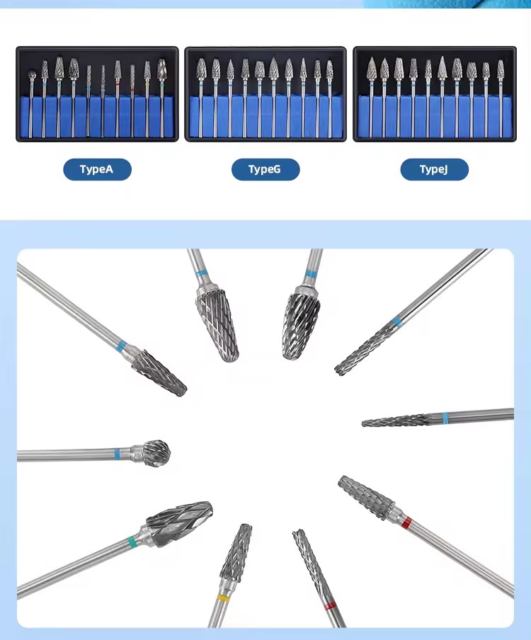 Dental Lab Use Tungsten Carbide Burs 10pcs/Set Dental Carbide Drill Kit For Micromotor