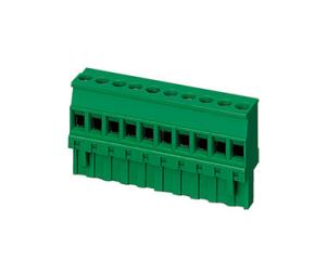 Quality 4000V Plug In Terminal Block Connector CPT 5.08mm Pitch 1*18P Green PA66 SN Plated wholesale