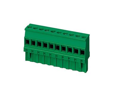 4000V Plug In Terminal Block Connector CPT 5.08mm Pitch 1*18P Green PA66 SN
