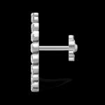 0.73 Carats Lab Created Diamond Hoop Earrings VVS Clarity HPHT Round Cut