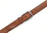 Handmade Brown 3.5cm Mens Leather Dress Belt