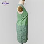 High quality elegant sleeveless green girls a line skirt summer dress 2017 women