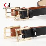 Cowhide Leather Waist Belt Ornament Zinc Alloy Multi Color Casual Suit Wind