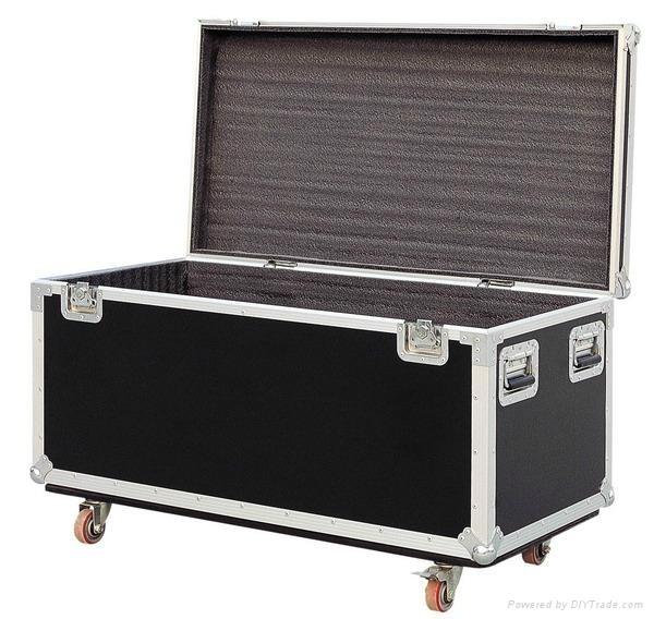 Cheap Black Plastic 6u Flight Cases For Speaker , Metal Tool Case for sale