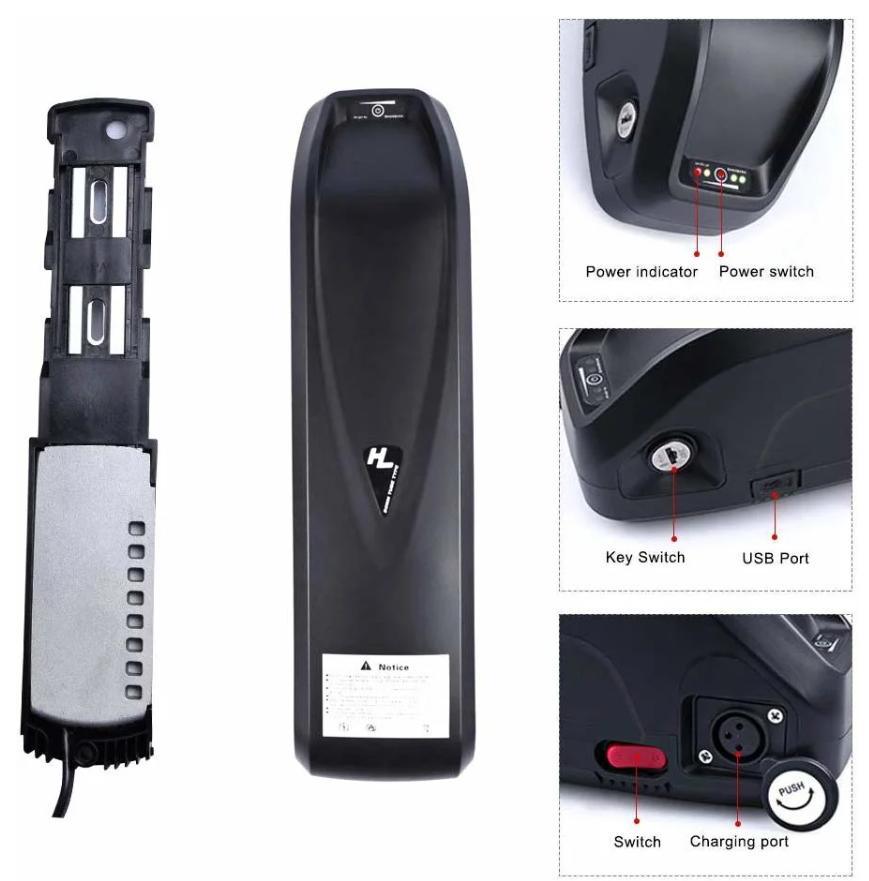 USB Ebike Battery 29PF Ga 35e 13s5p 3500mAh Cells Battery 48V 17.5ah for 1000W Motor Fiets Accu Fahrrad Akku Akku Fur Elektrofahrrader