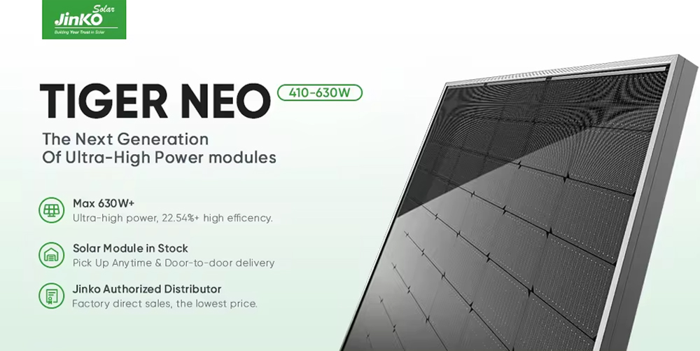 Jinko Solar Panel Tiger Neo 580w 585w 575w 570w 610W Solar Panels Commercial Industry