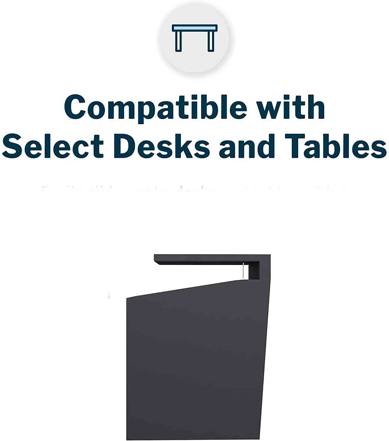 Efficiently Store Files Solid Hanging Desk Storage Box with Rear Cable Opening