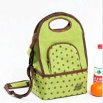 Green Travel Insulated Cooler Bags Keep Food Cold With Adjustable Shoulder Strap
