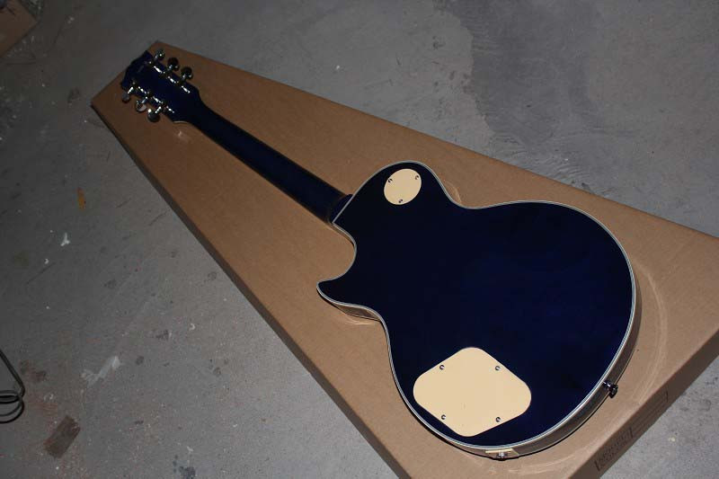 Wholesale new guitar mahogany body 3-piuckup LP Ace Frehley Signature blue electric guitar