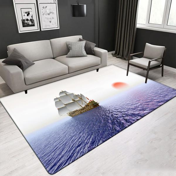 Landscape 3D Printing Polyester Fiber Living Room Carpet Luxury Hotel Area Rugs