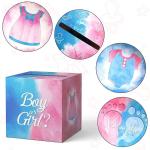 Baby Gender Reveal Voting Box Boys and Girls Gender Voting Game Box for Baby