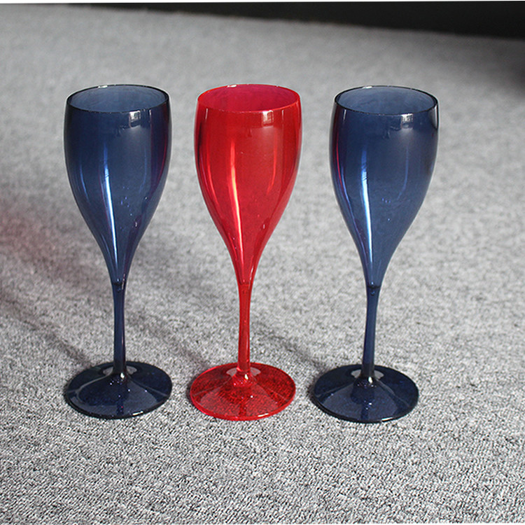 Party 150ml Plastic Champagne Glasses Cocktail Plastic Wine Goblet Customized Color And Logo