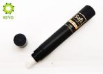 Matte Black Cosmetic Cream Tube , 0.5 OZ PE Plastic Tube Cosmetic Packaging