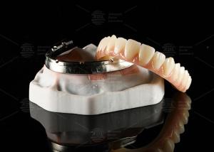 Quality Translucent Full Contour Zirconia Bridge Over Milled Implant Bar Customized Design wholesale