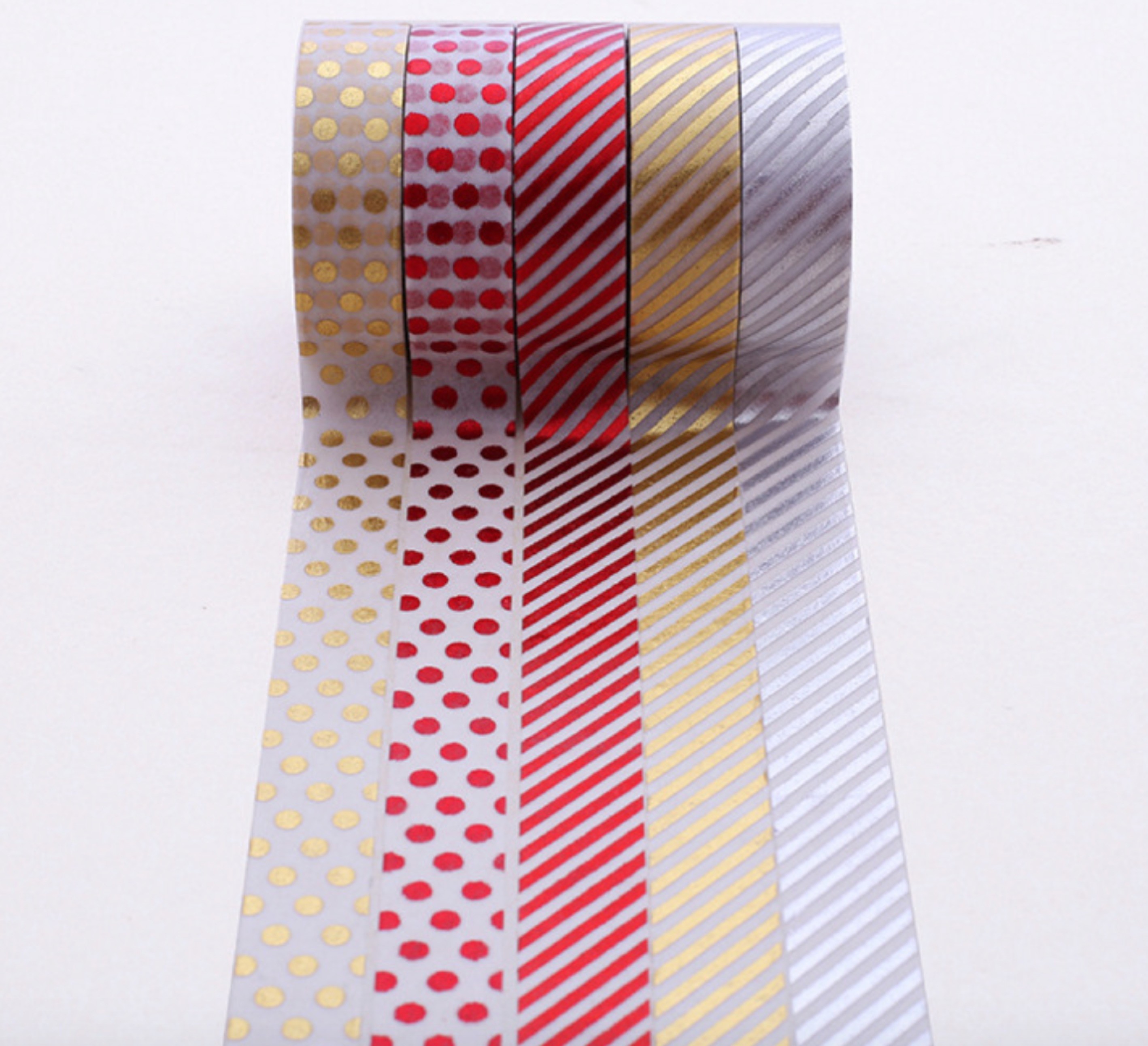 Custom Printed Multi Colorful Stationery Decoration gold foil metallic foil washi paper tape