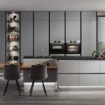 Kitchen Renovation Professional Matte Kitchen Cupboards with Quartz Stone