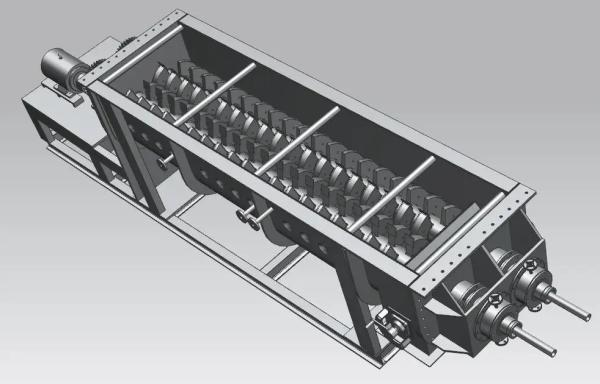 Cheap SS304 SS316L Rotary Paddle Dryer System For Paste / Slurry / Sludge for sale