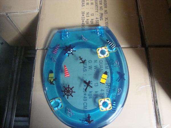 polyresin toilet seat cover,MDF ,color toilet,PP toilet seat,sea star,shell