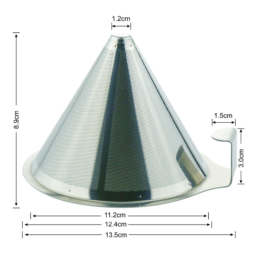 Premium Pour Over Dripper Perforated Mesh Fine Holes Good Performance