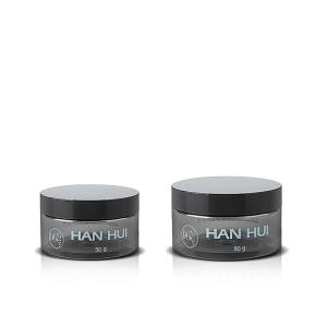 Quality Plastic Wide Mouth Jars For Facial Cream Custom Gray Color 50ML 80ML wholesale