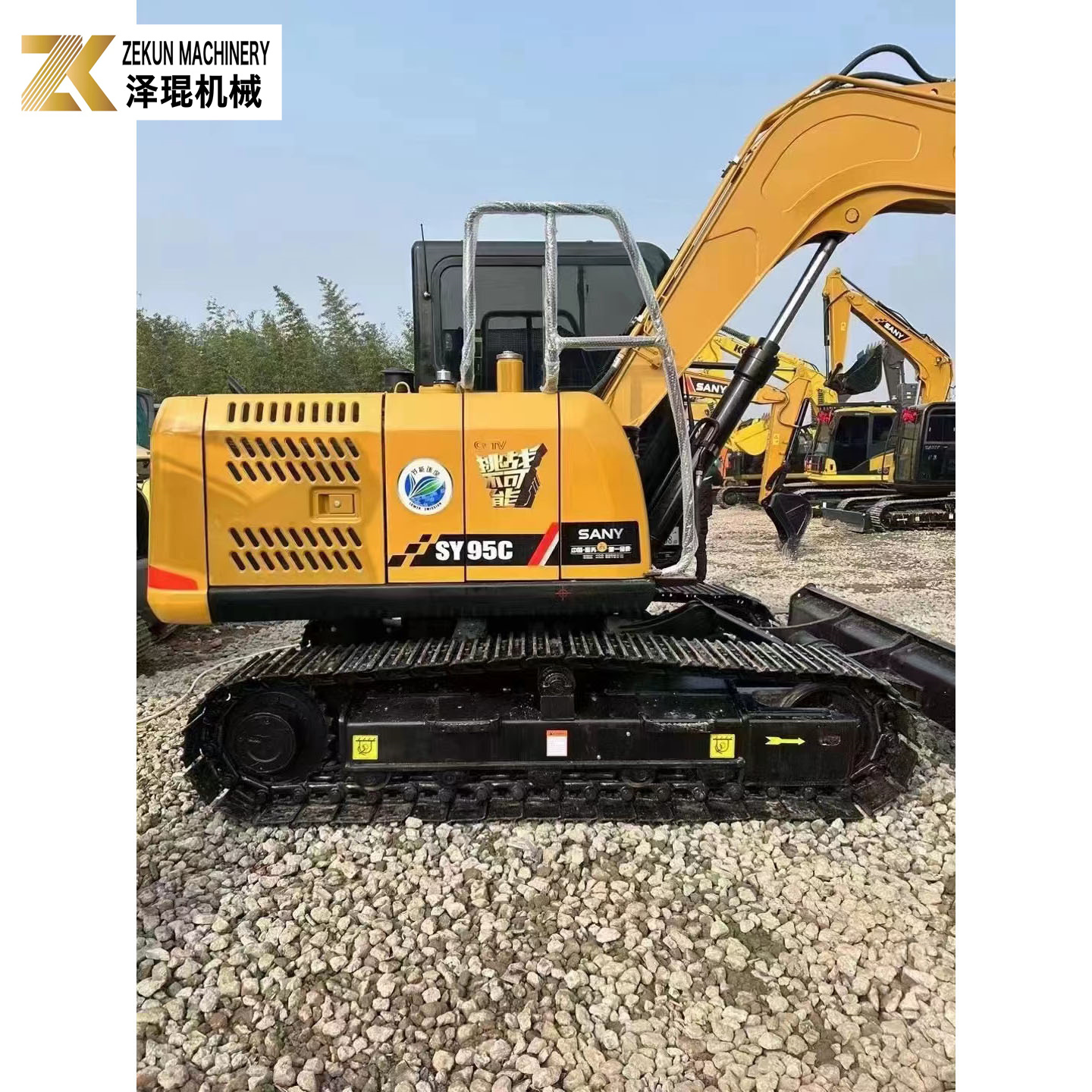 60.7KW Sany SY95 Excavator 9Ton Secondhand Digger Kubota V3800DI-T-E3B Engine