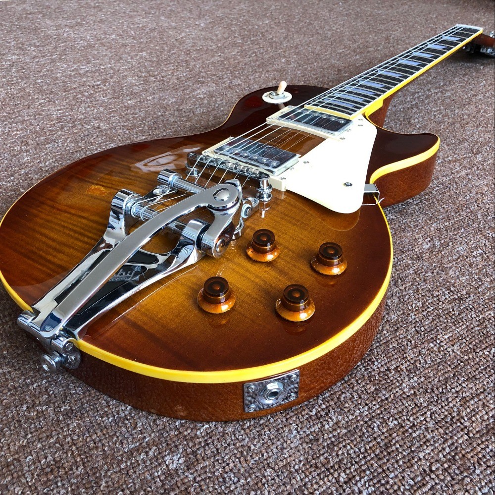 Custom shop, Tiger Flame 1959 R9 blue LP standard custom jazz Electric guitar,handwork gitaar,rosewood fingerboard guita