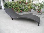 Modern Swimming Pool Waterproof Rattan Sun Lounger With Cushion