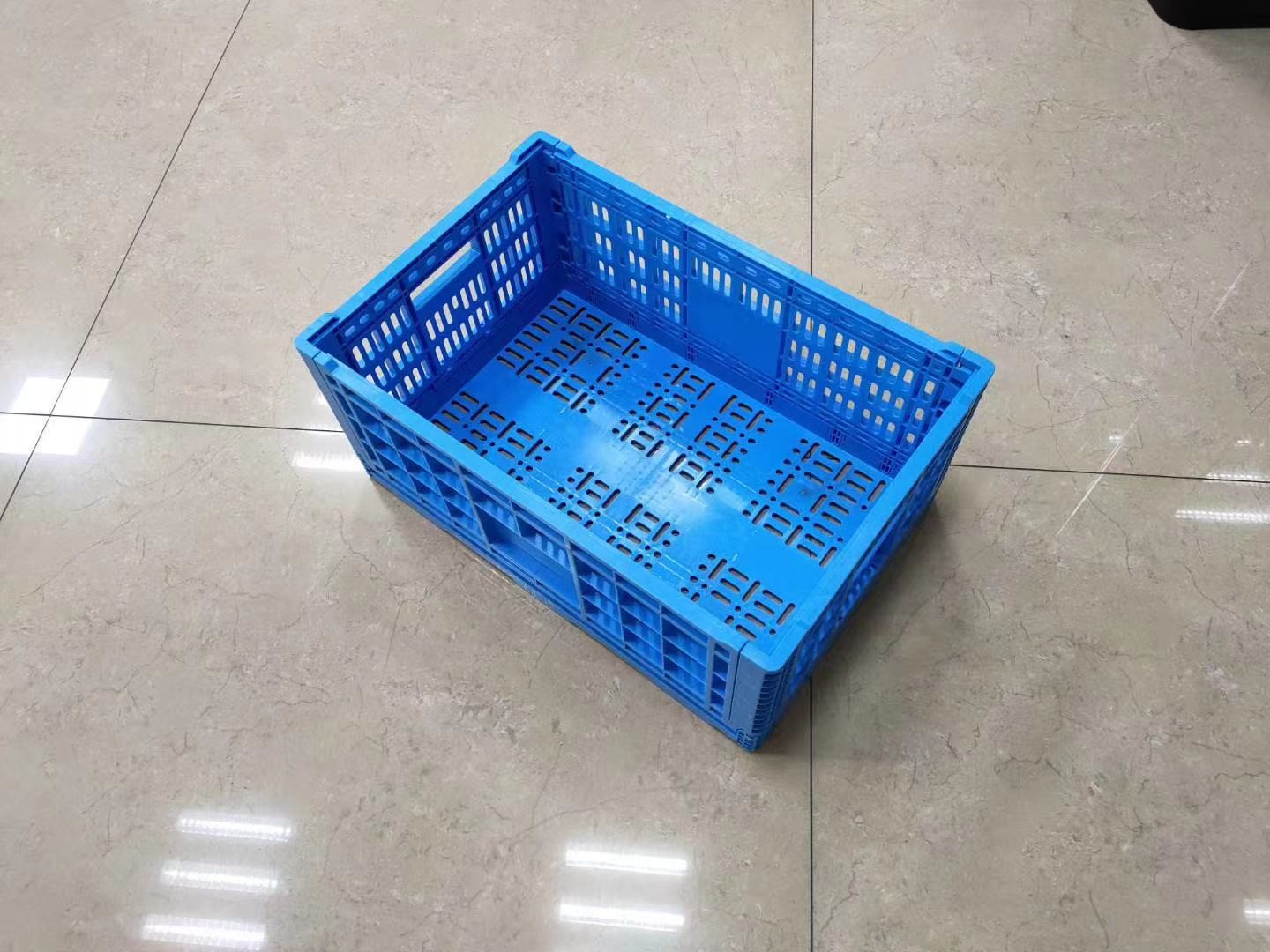 Collapsible Agriculture Fruit And Vegetable Plastic Crates Mesh Style