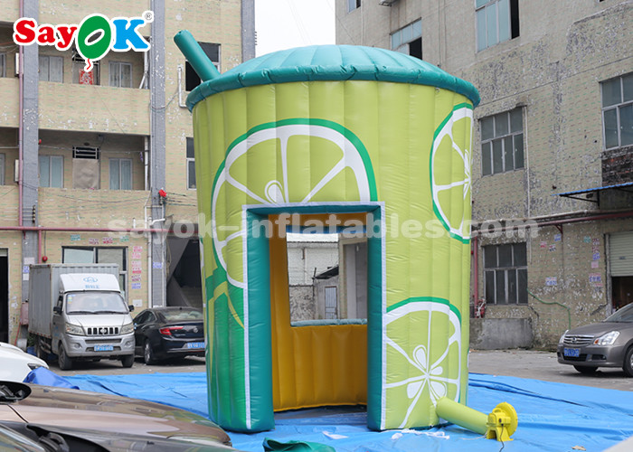 Inflatable Outdoor ROHS Inflatable Air Tent , 5m Inflatable Lemonade Concession Stand Booth With Air Blower For Business