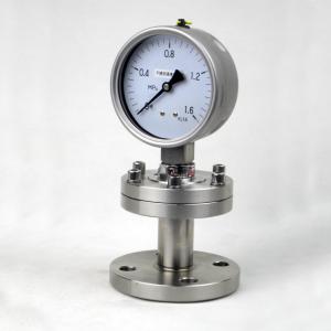 Quality 80mm Diaphragm Seal Pressure Gauge 1.6 MPa SS304 Tempered Glass Pressure Gauge wholesale