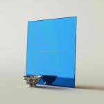 Modern Design Tinted Blue Silver Glass Mirror for Bathroom Dressing and