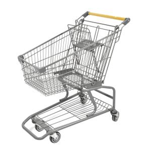 Quality 60L Q195 Steel Steel Shopping Cart American Style Retail Shopping Trolley wholesale