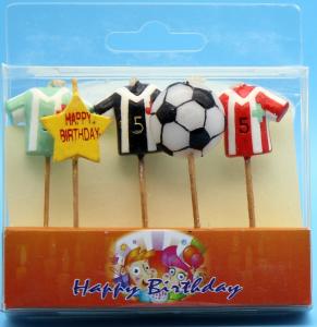 Quality Football Clothing Shaped Birthday Candles Paraffin Wax Material wholesale