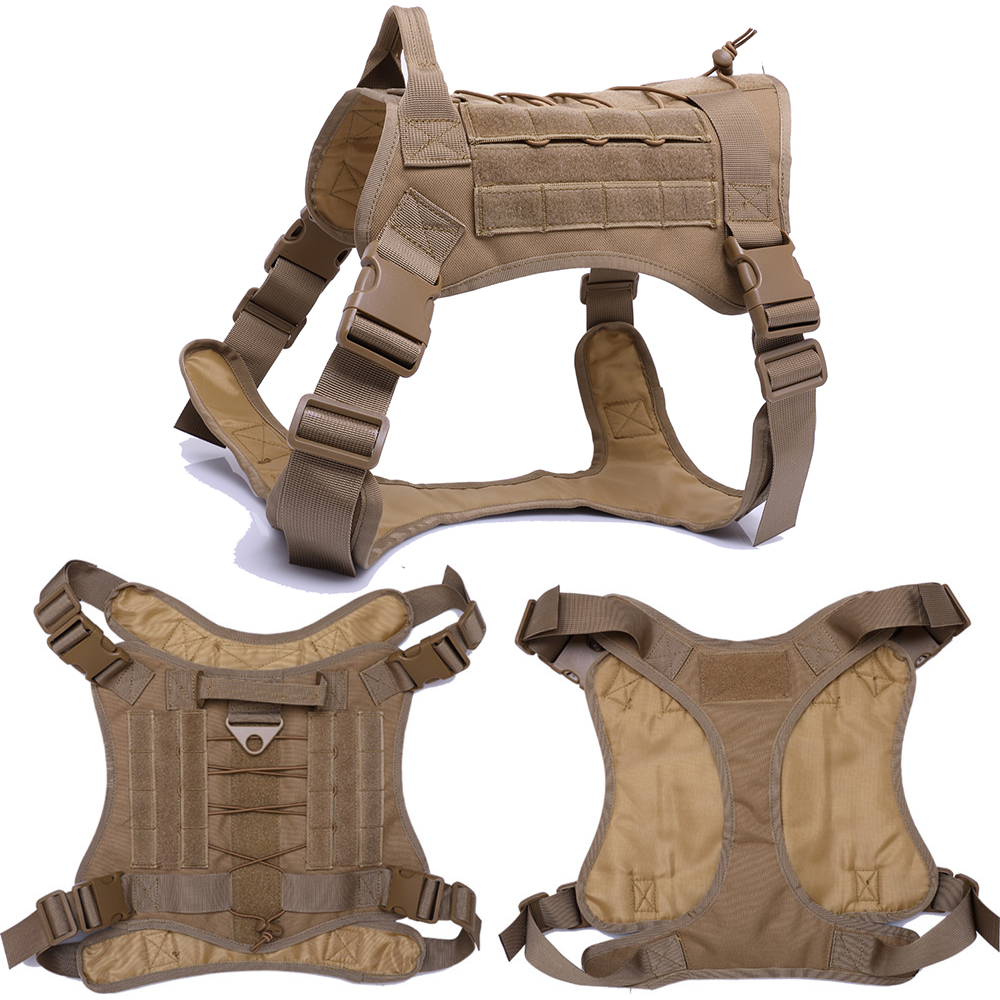 Tactical Dog Harness Heavy Duty Neoprene Custom Logo No Pull Design Reflective Leash Active Pets