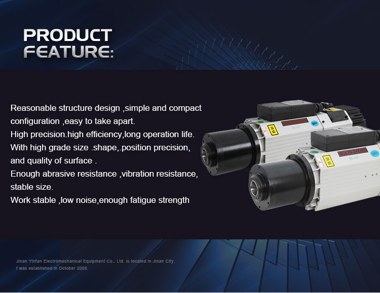400HZ Frequency Air Cooling Spindle Motor for 9kw Automatic Tool Changer Machine