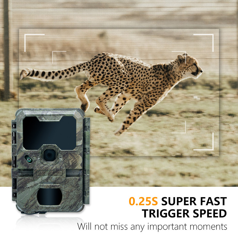 Wildlife Monitoring Camera Night Vision 0.1s Capture Speed 32MP 4K Hunting Camera Waterproof IP67 Animal Observation Camera hunting accessories