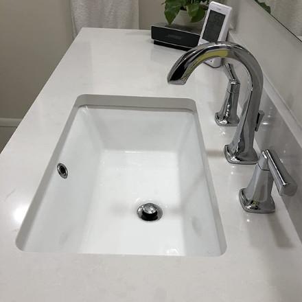 Glazed Ada Bathroom Sink Easy For Undercounter Installation Rectangle Shape Wash
