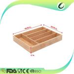 Kitchen tableware expandable bamboo cutlery tray