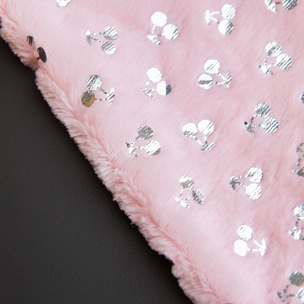 Brushed Pattern Sparkling Sequins Polyester PV Plush Fabric for Soft Toys and Home Textiles 100% Polyester