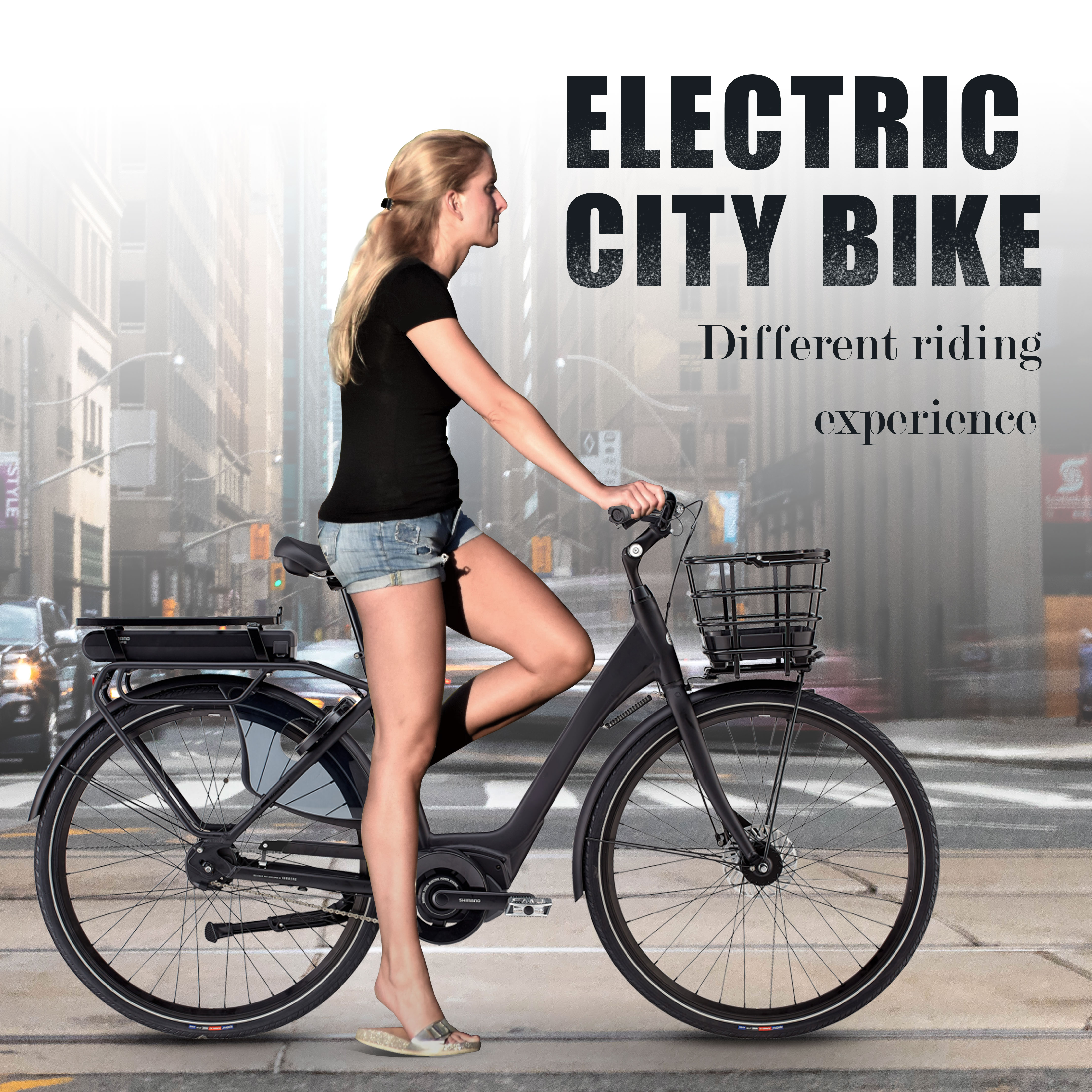 36v 10ah Electric City Bike Hub Motor Lithium Battery