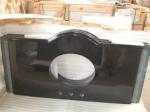 Quartz Pure Black Vanity Top , Hotel Prefabricated Bathroom Vanity Tops