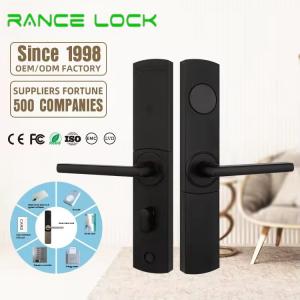 Quality Aluminum Alloy Wifi Door Lock 35mm - 55mm Smart Fingerprint Door Lock Black wholesale
