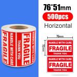 Shipping Fragile Label Sticker Self Adhesive Stickers For Logistics Warning